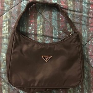 Prada canvas mini tote black